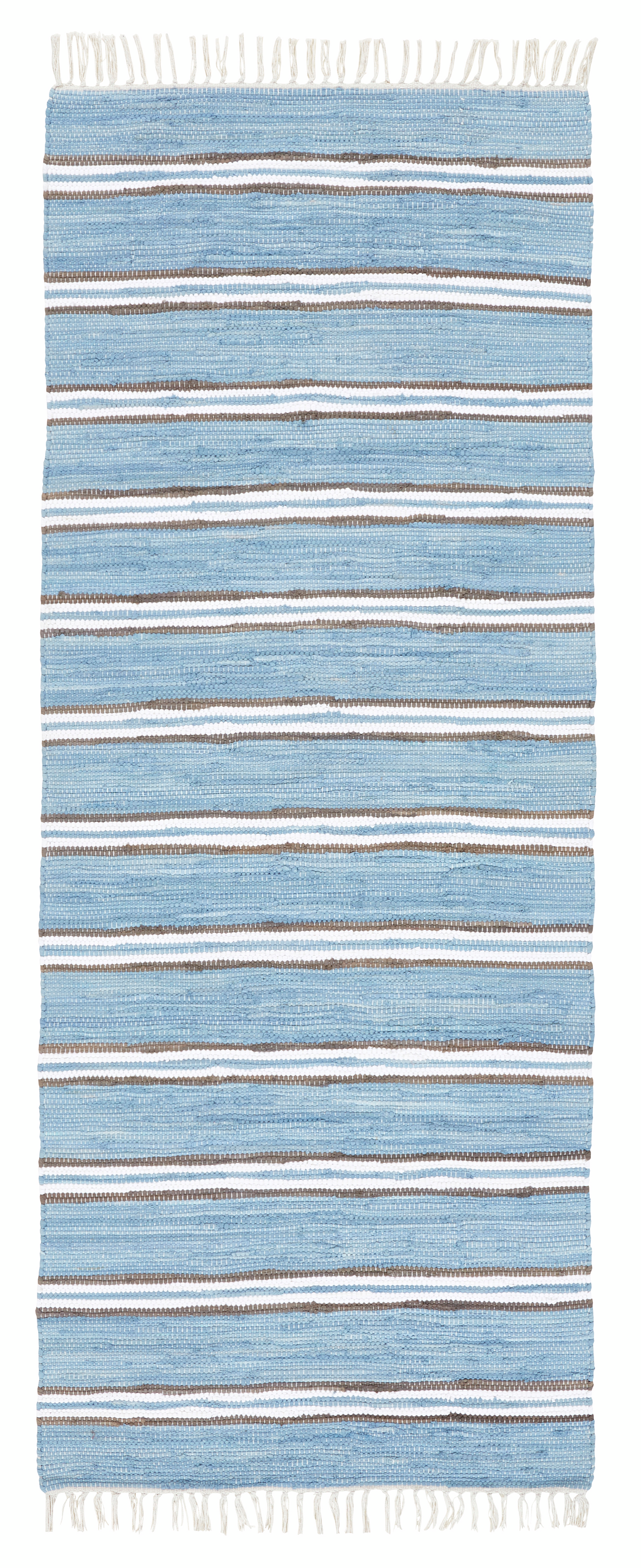 Minna puuvillaräsymatto sininen 80x150cm