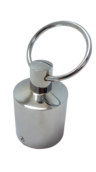 Kaideköyden tulppa ja rengas 35mm kromattu messinki