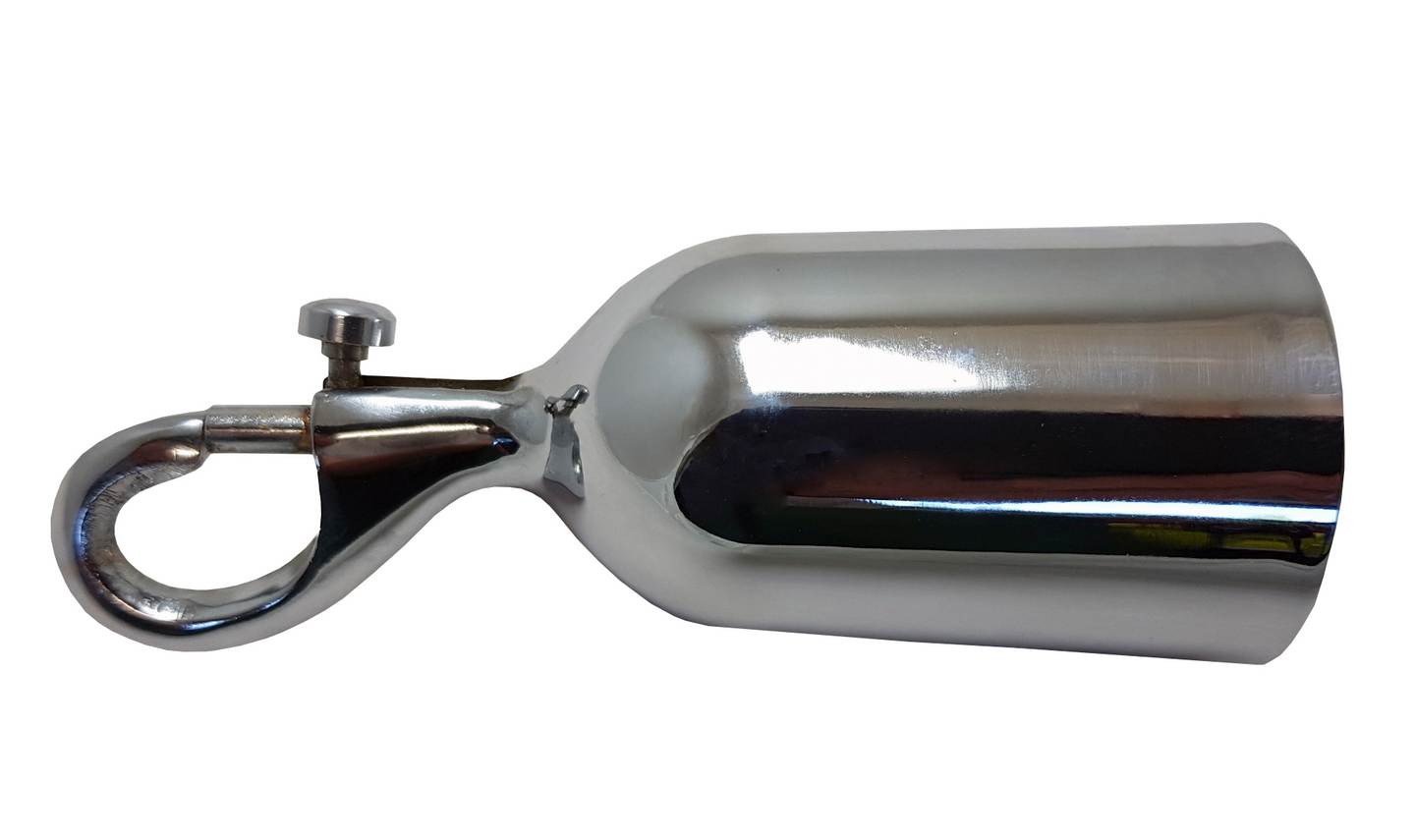 Kaideköyden päätytulppa haalla 35mm kromattu messinki