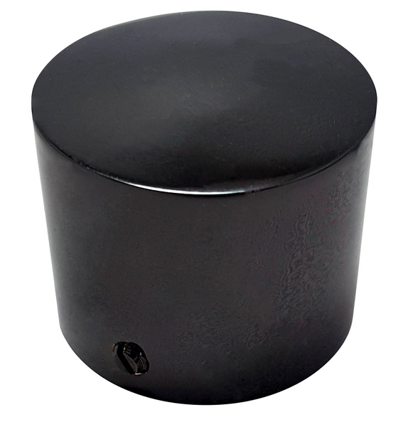 Kaideköyden päätytulppa 35mm niklattu messinki musta