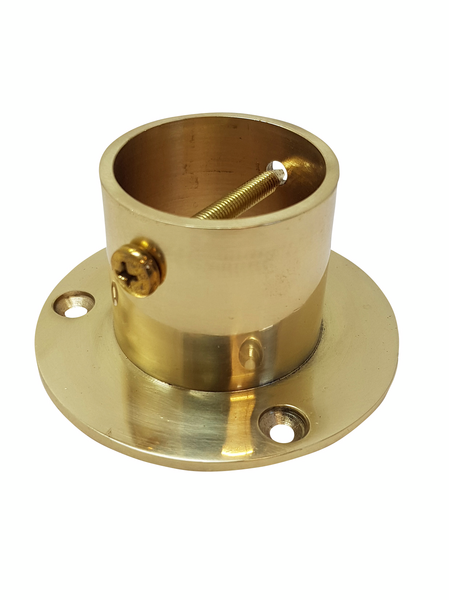 Kaideköyden seinäkiinnike 35mm kiillotettu messinki