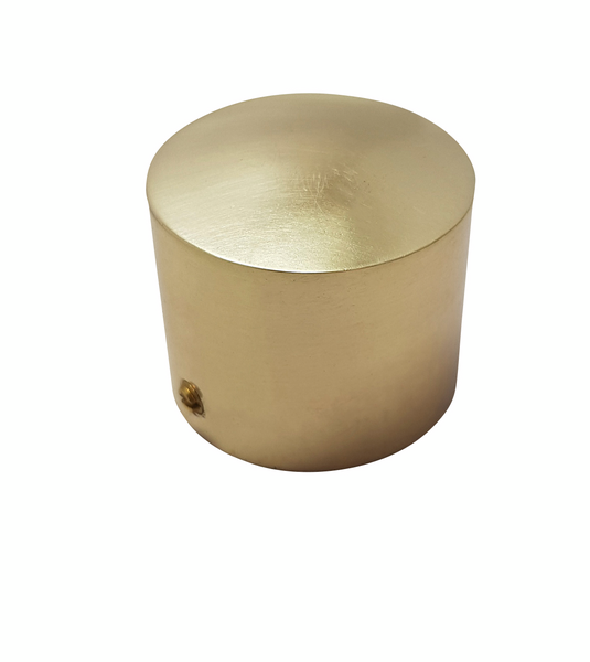 Kaideköyden päätytulppa 35mm kiillotettu messinki