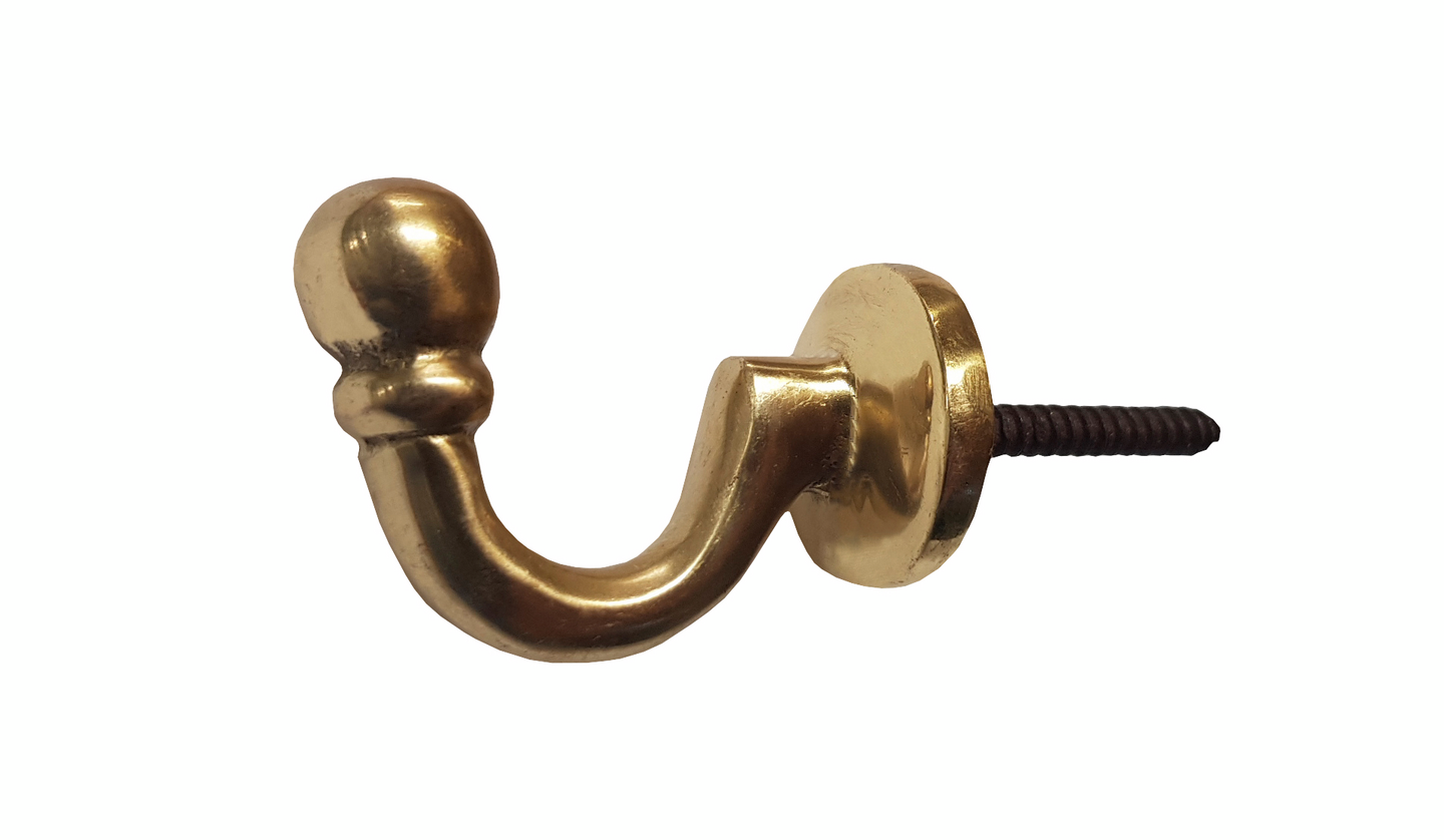 Kaideköyden kuulakoukku kiillotettu messinki