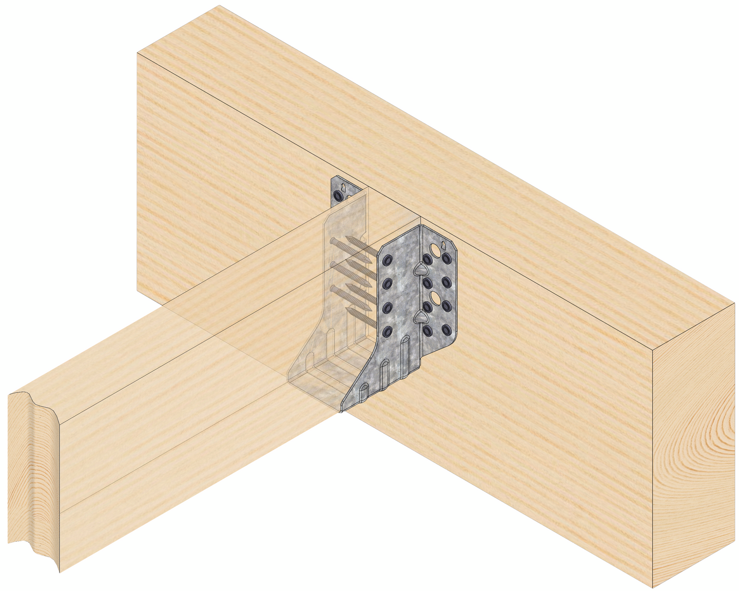 Palkkikenkä Paslode ulkopuolinen 45x123mm 125-169mm palkille Powerline 212901