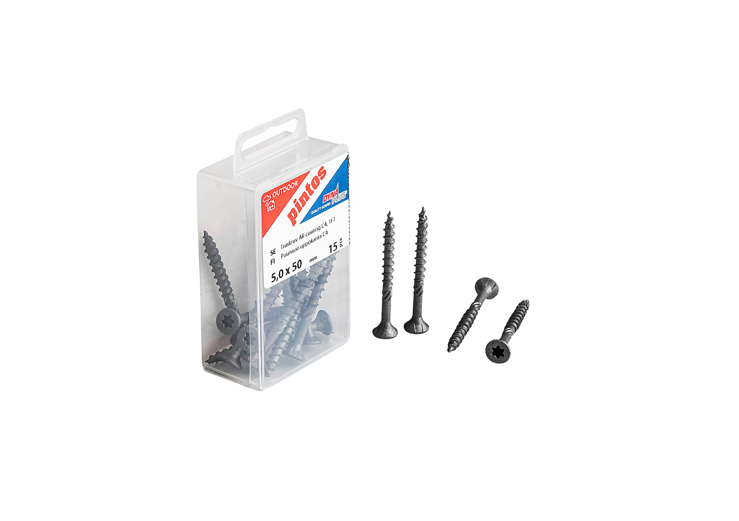 Puuruuvi Pintos 5x50/30 C4 uppokanta 25kpl