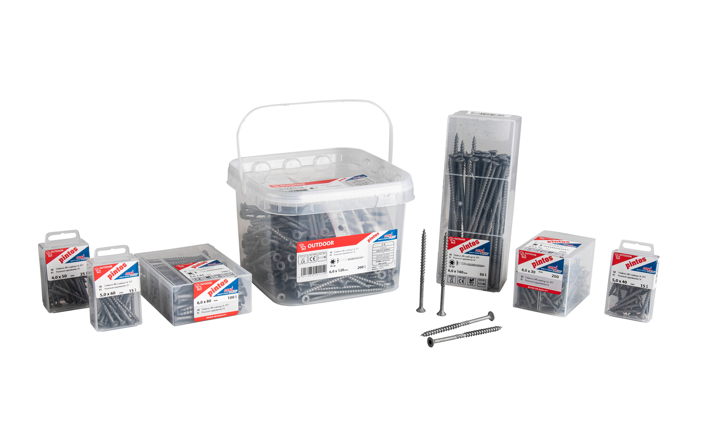 Puuruuvi Pintos 5x60/36 C4 uppokanta 25kpl