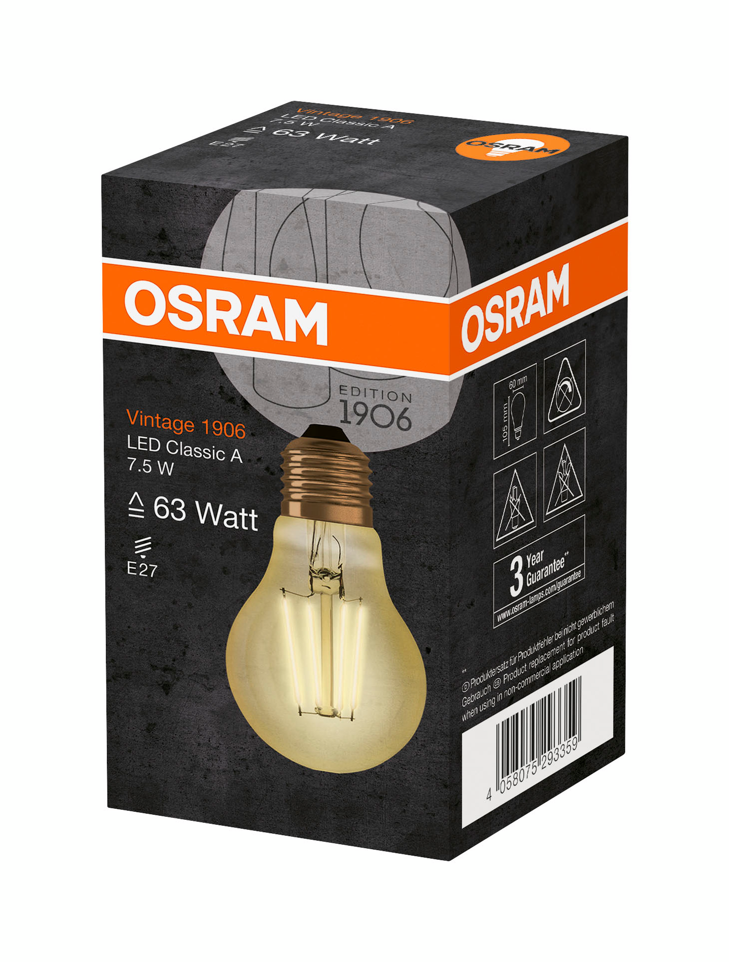 Led-vakiolamppu OSRAM Vintage 1906 E27