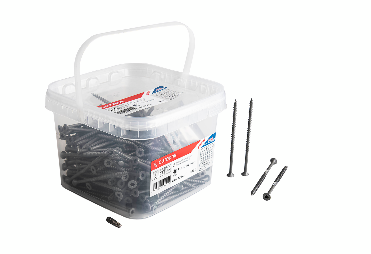 Puuruuvi Pintos 6x120 C4 uppokanta 200kpl