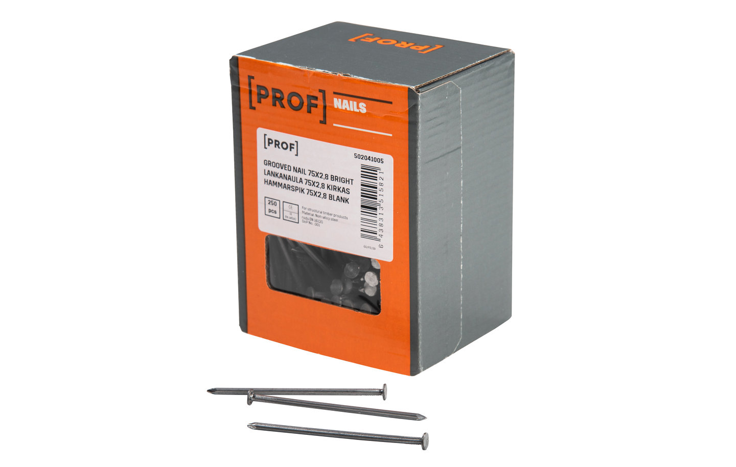 Lankanaula PROF 75x2,8 kirkas 250kpl