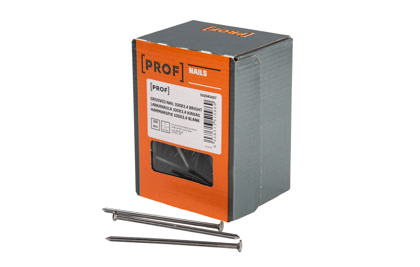 Lankanaula PROF 100x3,4 kirkas 100kpl