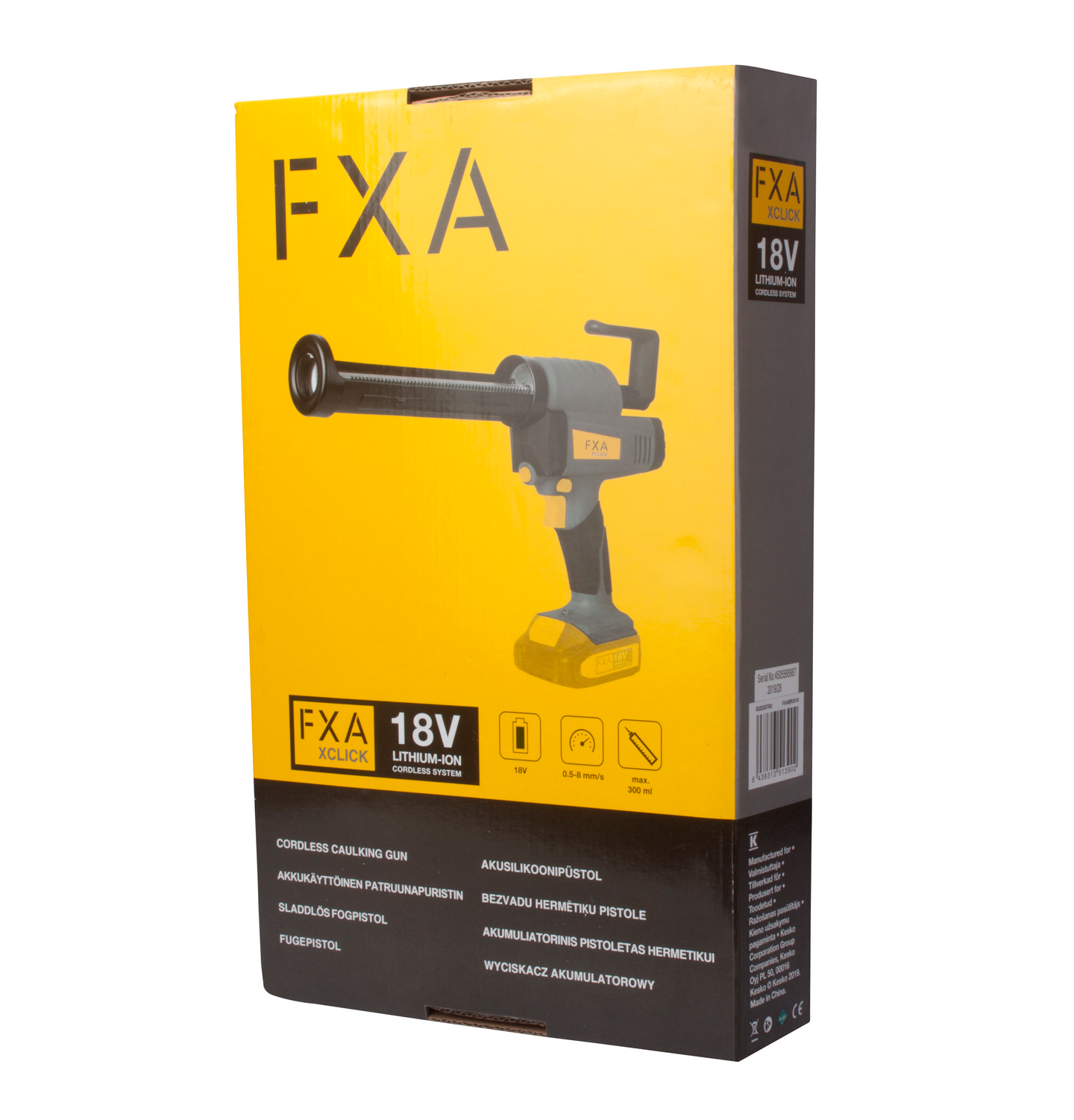Akkumassapuristin FXA 18V XCLICK 300ml patruunalle