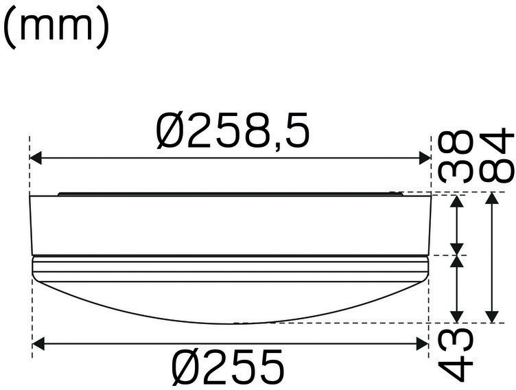 Pinta-asennusvalaisin Hide-a-lite Moon Basic 255