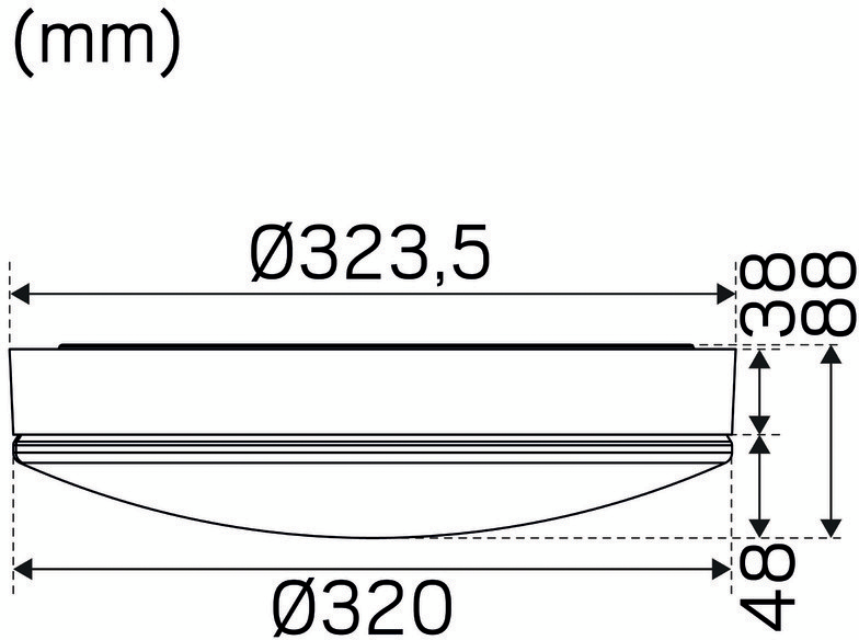 Pinta-asennusvalaisin Hide-a-lite Moon Basic 320