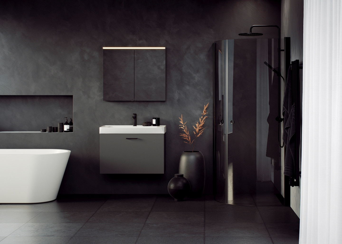 Pesuallas Svedbergs Skapa 80x35cm 37380 valkoinen posliini