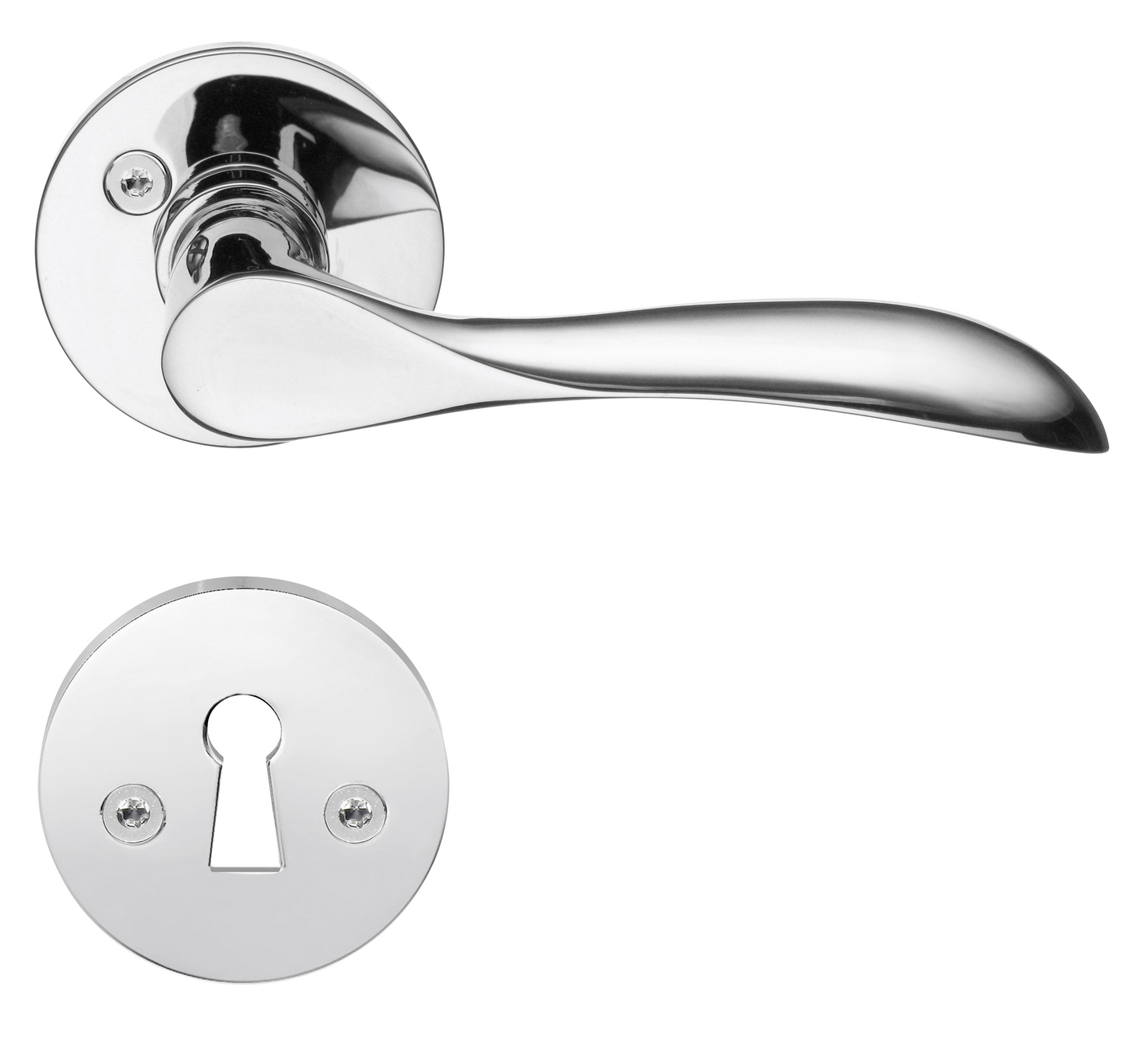 Sisäovenpainike Beslagsboden Design B857KN kiiltävä kromattu