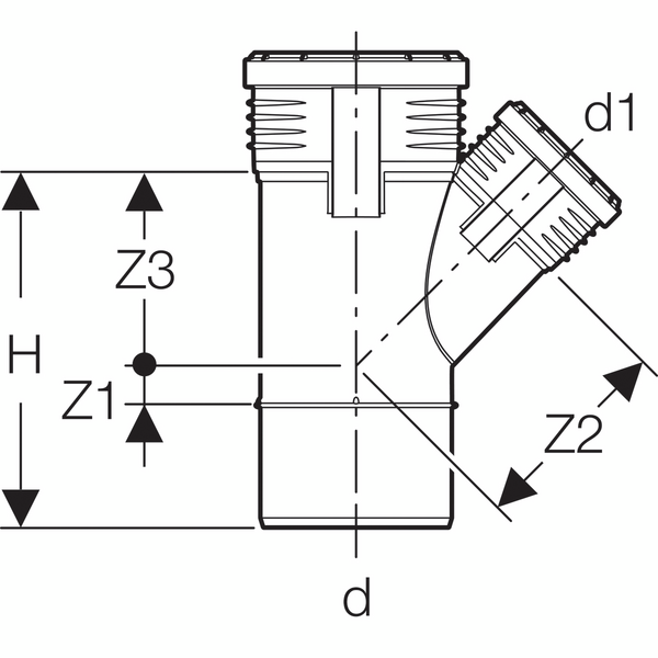 DB haarayhde Geberit Silent 75x50x45 polypropeeni