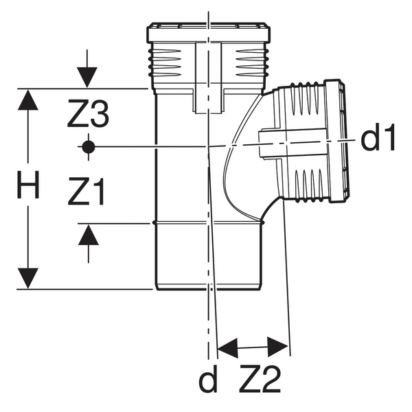 DB haarayhde Geberit Silent 110x110x87,5 polypropeeni pyör