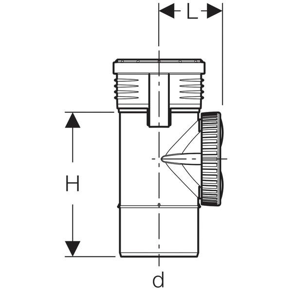 DB puhdistusyhde Geberit Silent 75 polypropeeni