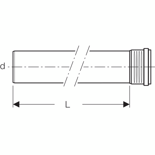 DB muhviputki Geberit Silent 75x3000 polypropeeni