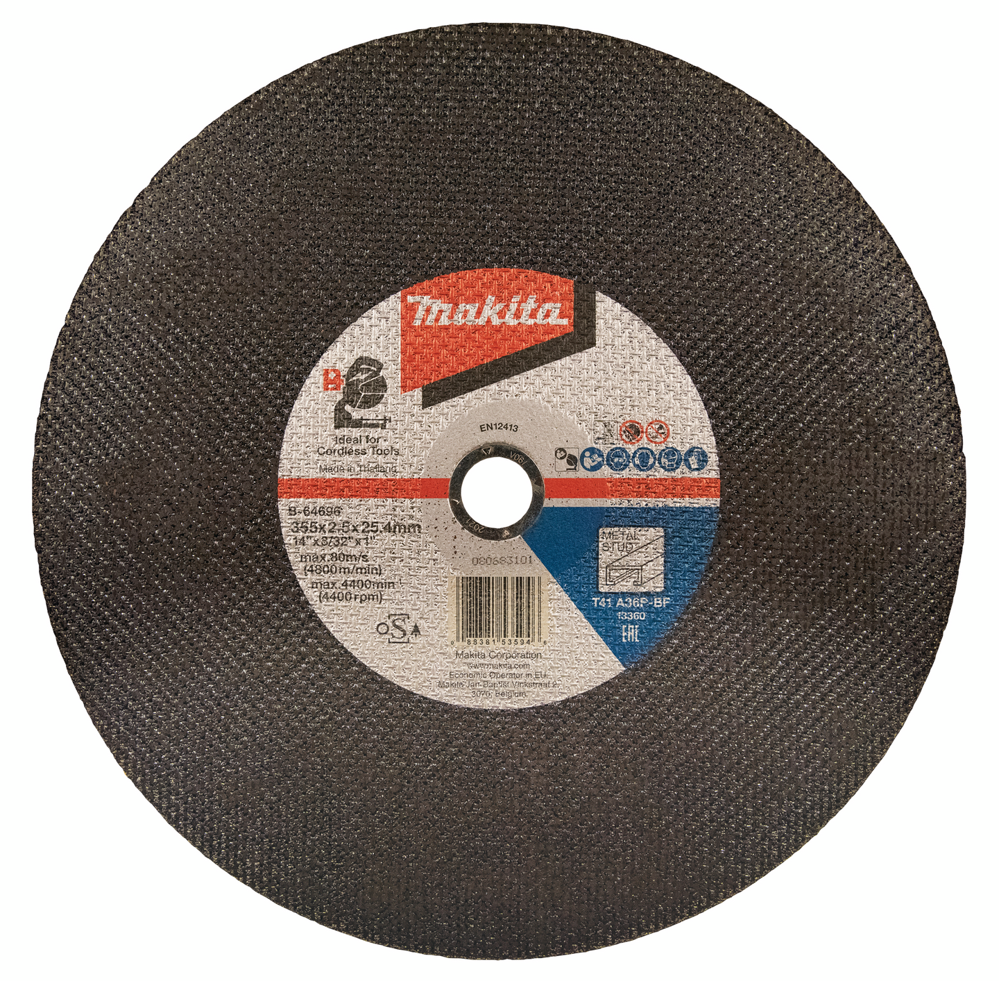 Katkaisulaikka Makita metalli 355x2,5x25,4mm A36P 5kpl