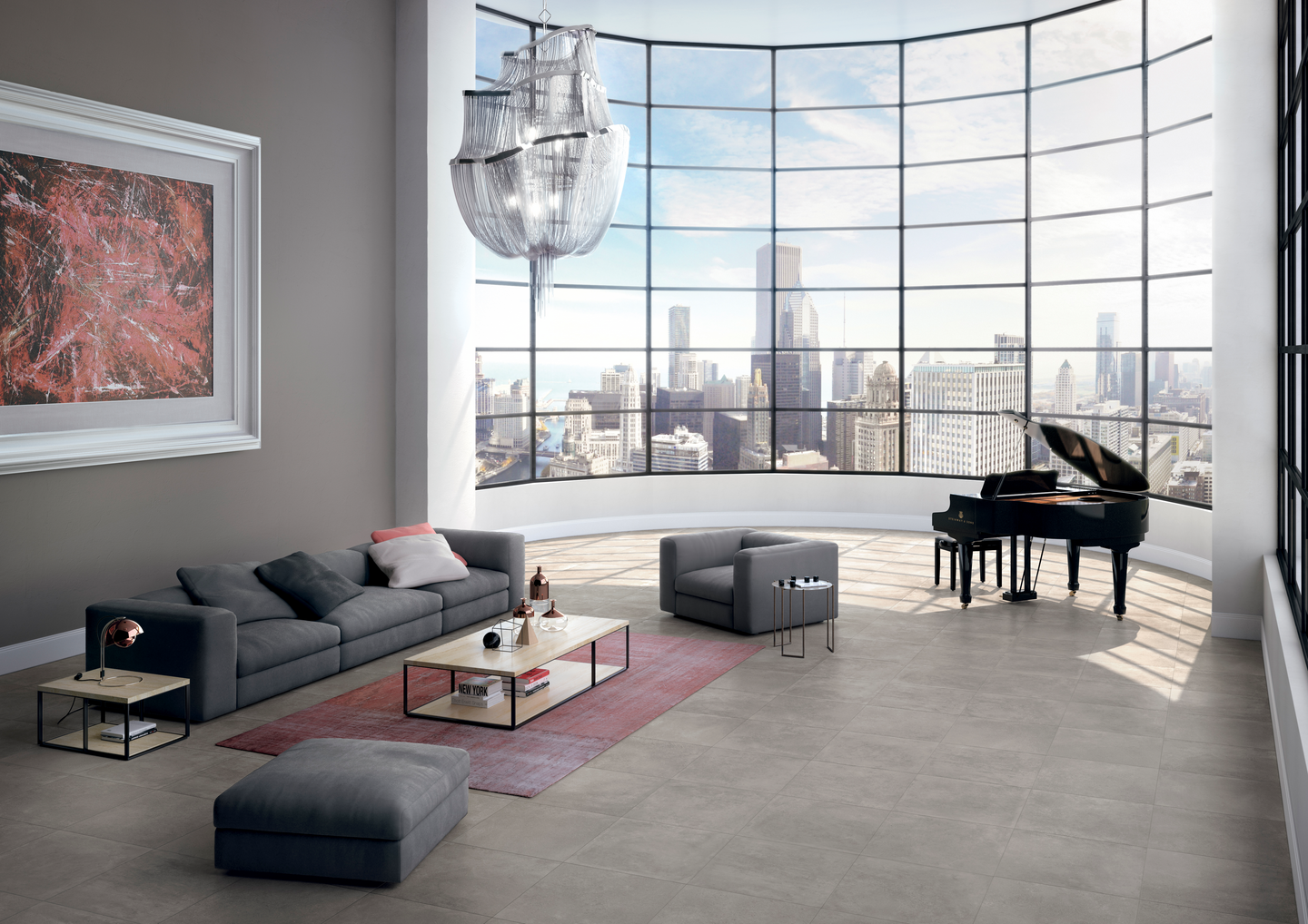 Lattialaatta Cello Moov 60x60 harmaa RT PK R10B 1,08 m²