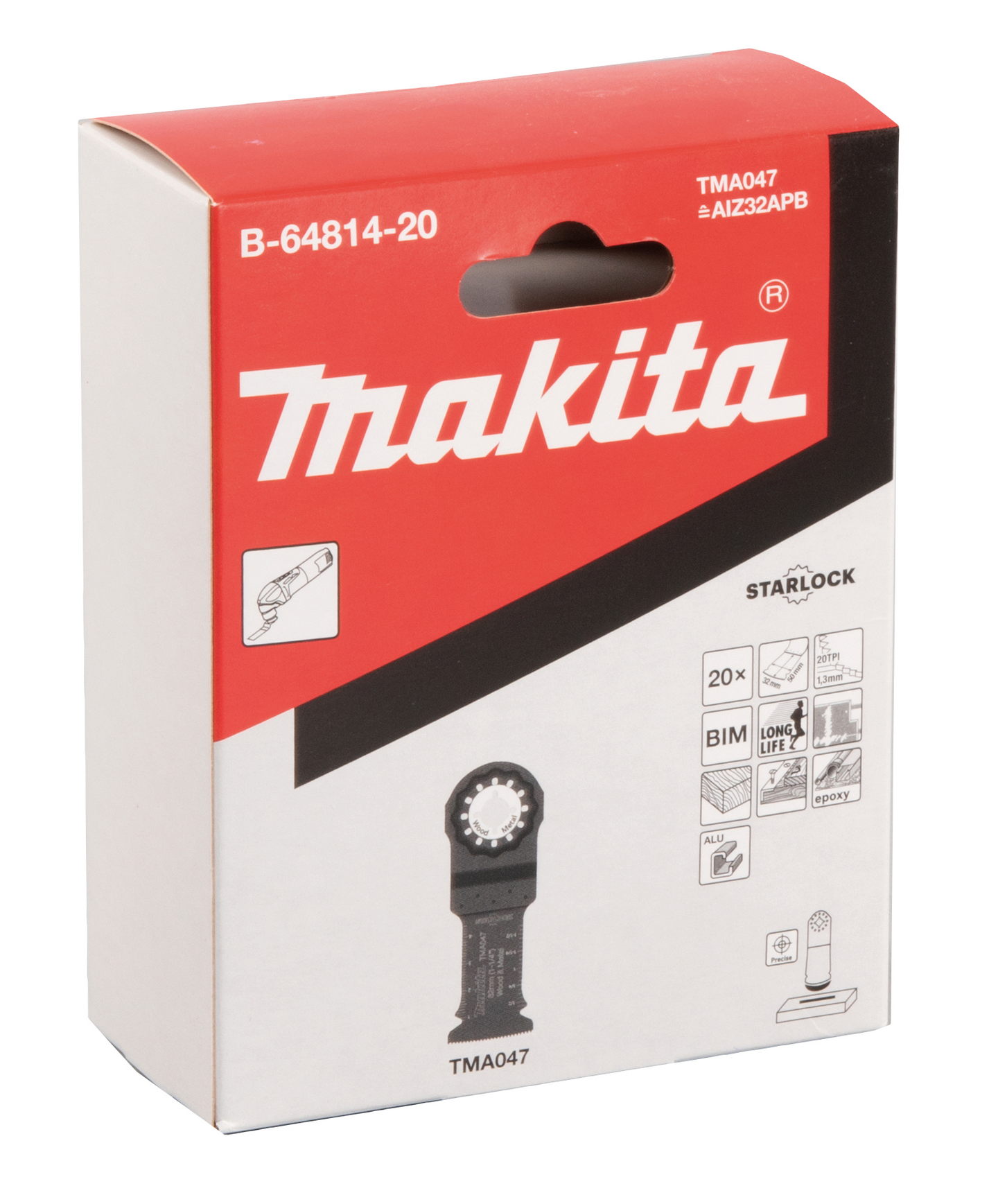 Sahanterä Makita upotukseen 32mm BIM naulainen puu 20kpl
