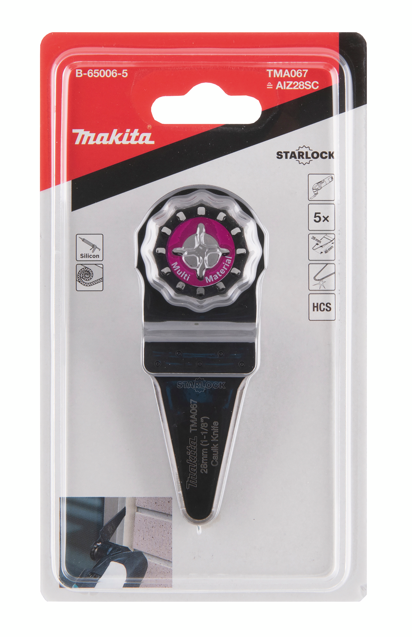 Veitsiterä Makita taivutettu HCS tiivistesaumat 5kpl