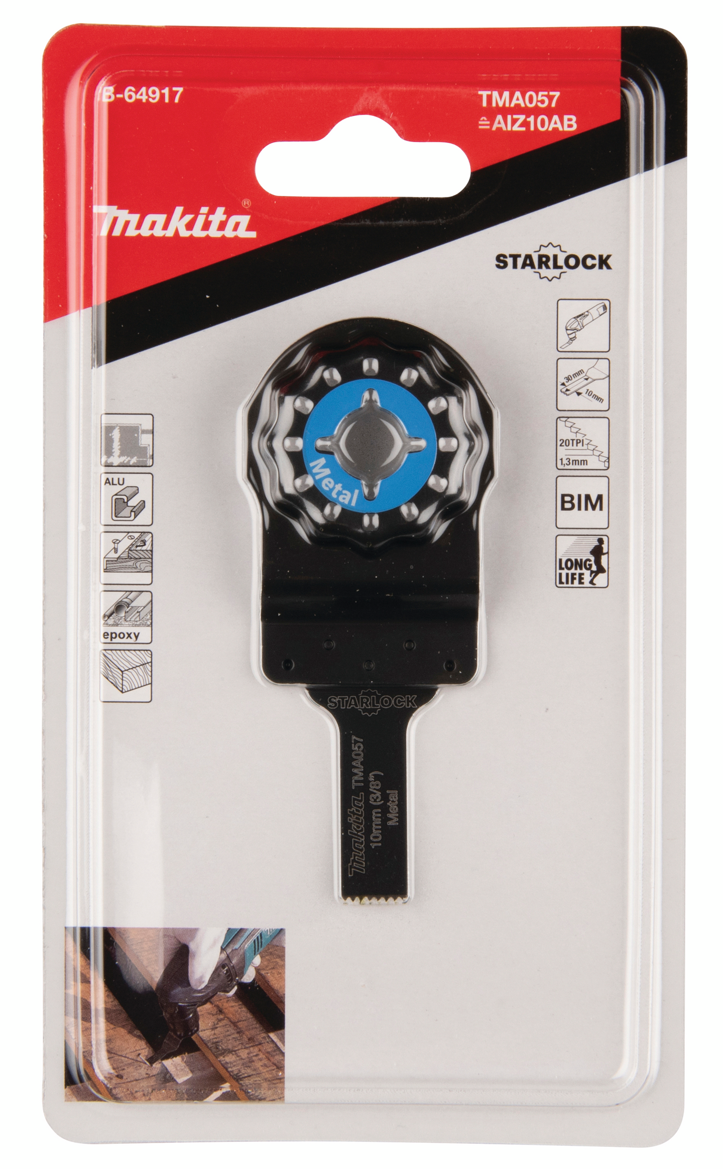 Sahanterä Makita upotukseen 10mm BIM pehmeä metalli