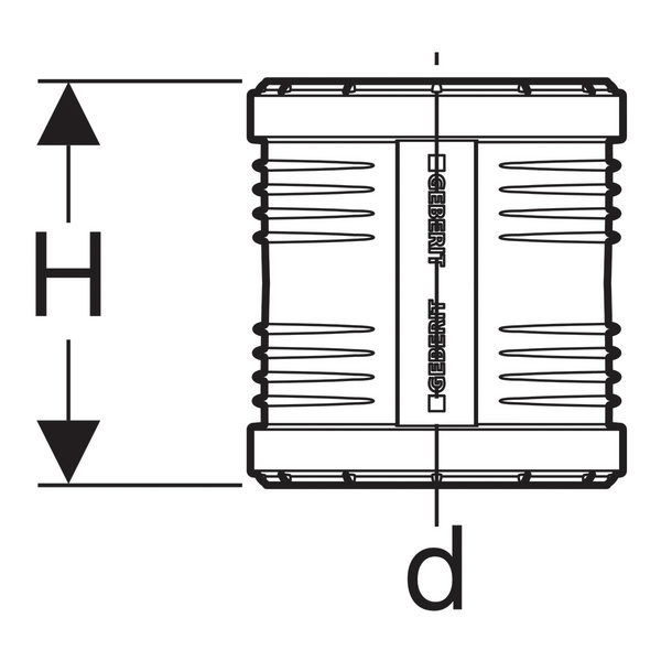 DB liukumuhvi Geberit Silent 50 polypropeeni