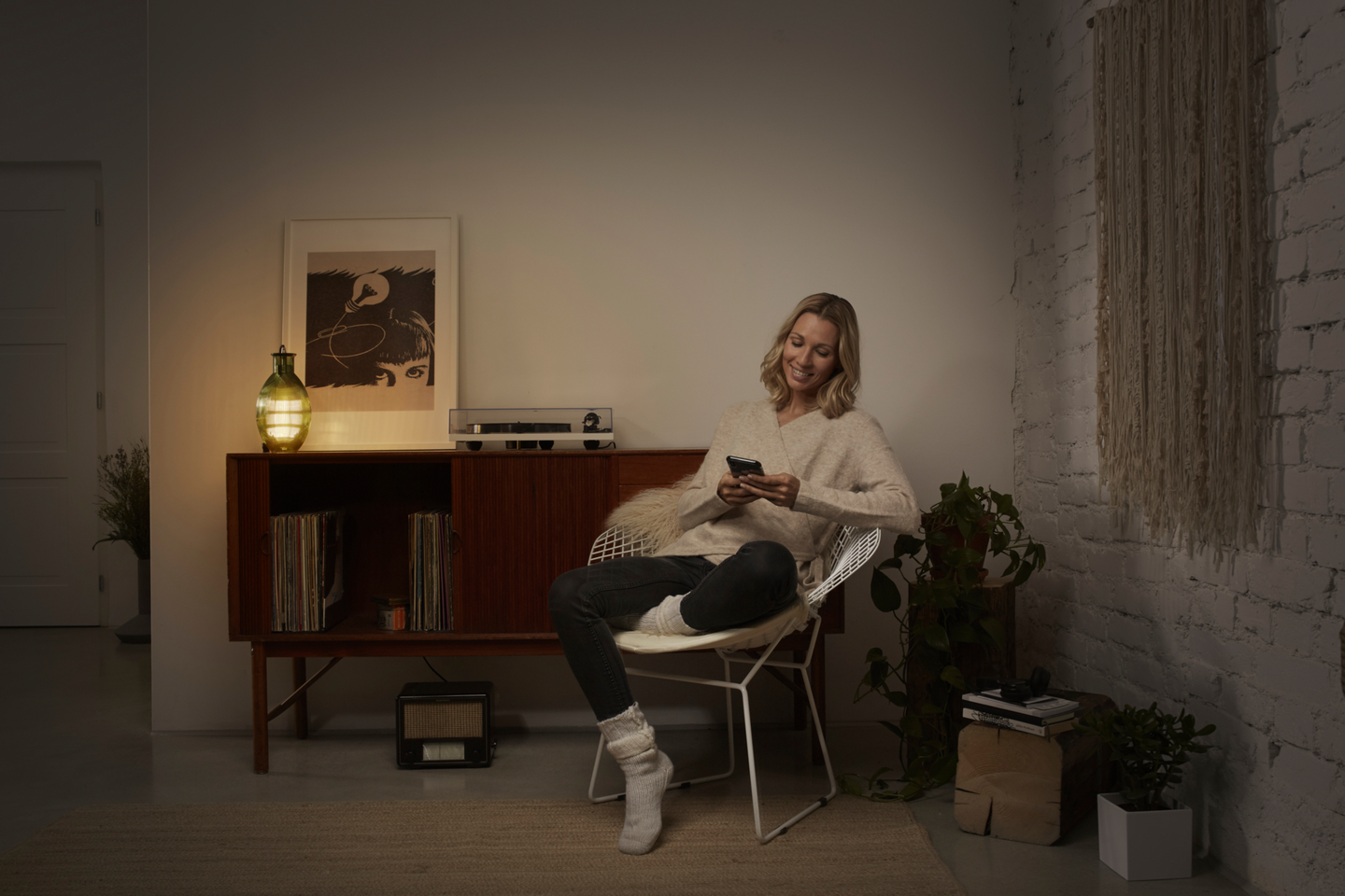 Pöytävalaisin LEDVANCE Vintage Edition 1906 Carved Table Grape Glass Green