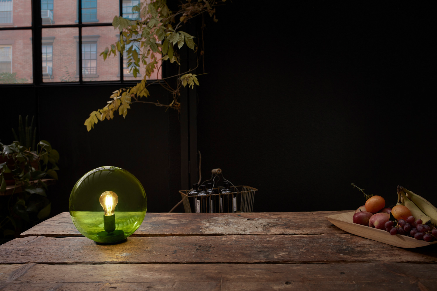 Pöytävalaisin LEDVANCE Bubble Table Glass Green 250x245