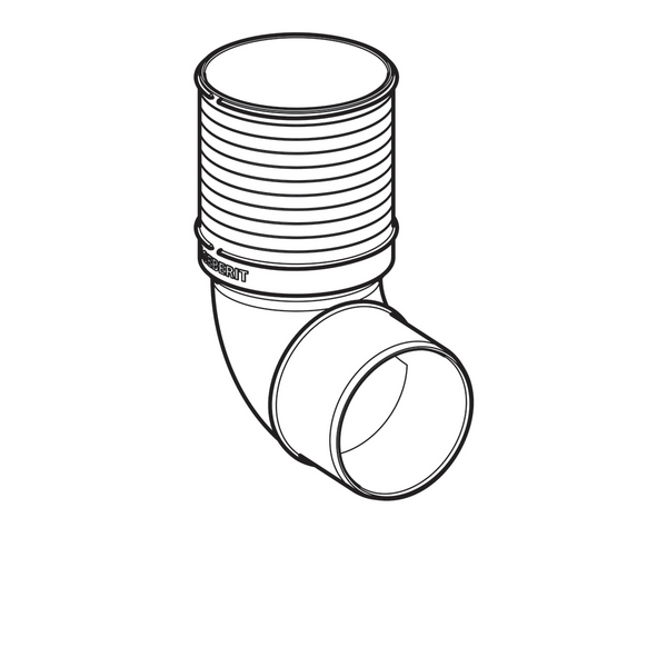 DB wc-kytkentäkulma Geberit Silent 90x87,5 polypropeeni