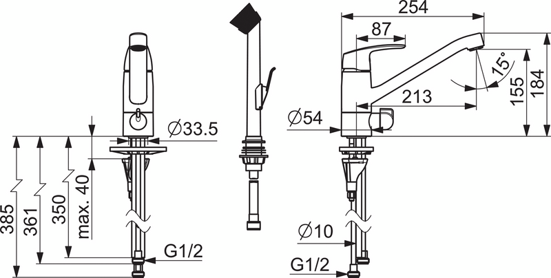 Aputilahana Oras 1027S Safira pesukoneventtiili