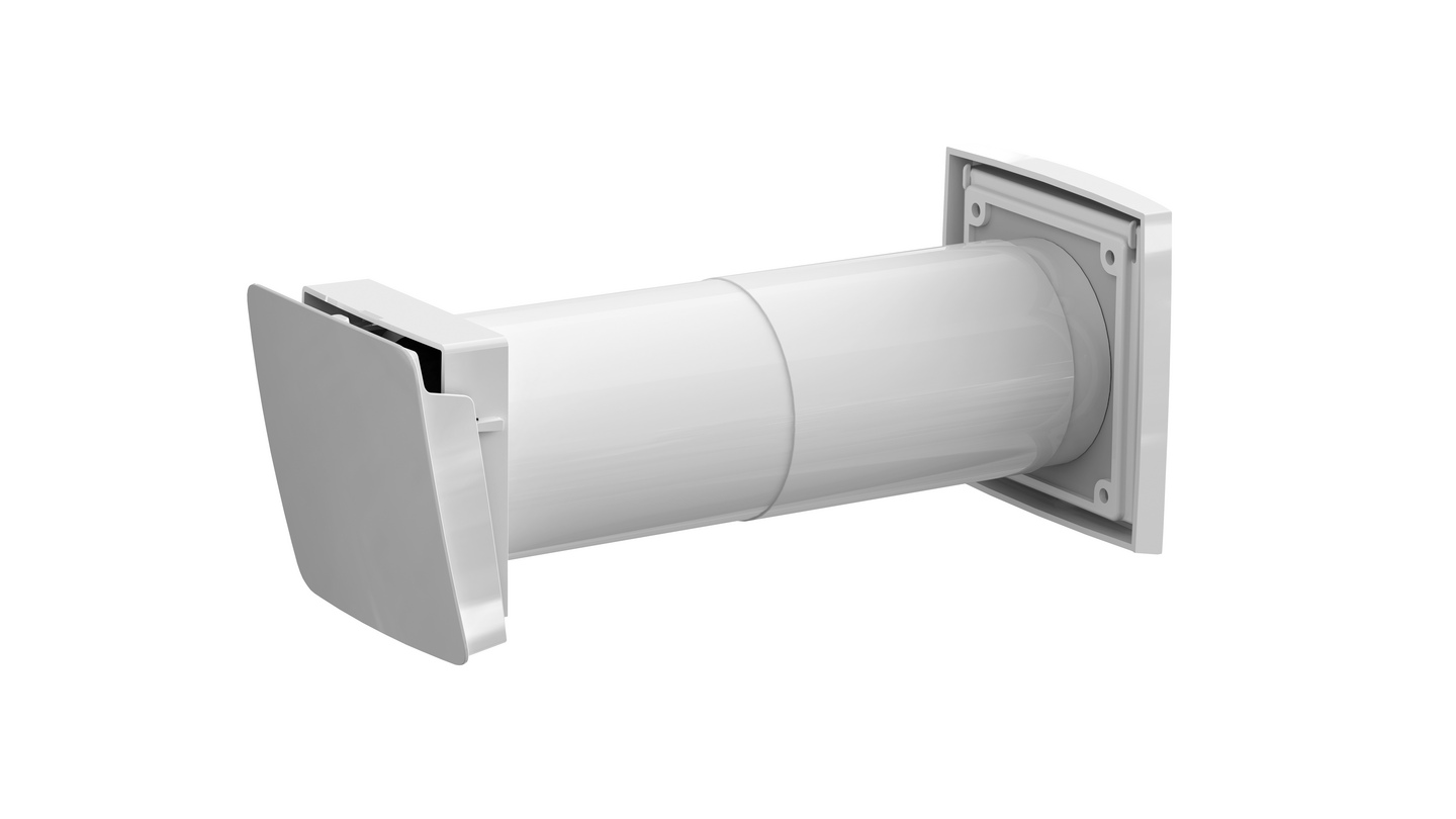 Korvausilmaventtiili VILPE Wive 100 termostaatilla valkoinen