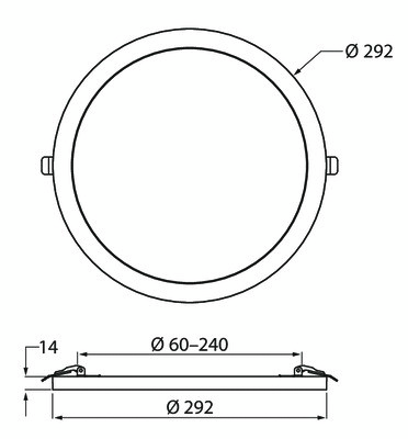 Alasvalo Airam Cio 16W/840 uppo/pinta himmennettävä