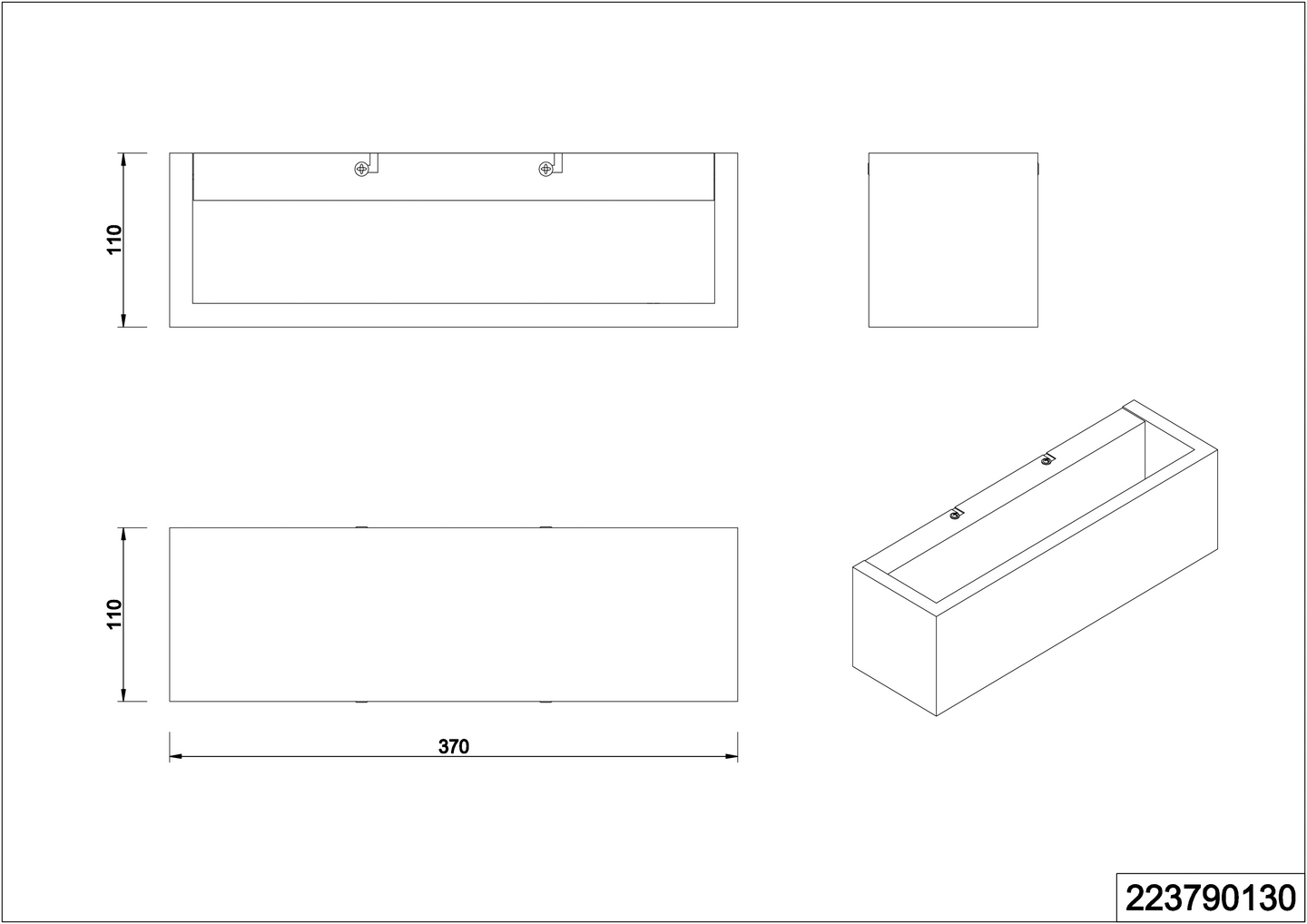 Seinävalaisin TRIO Brad led 37cm puu