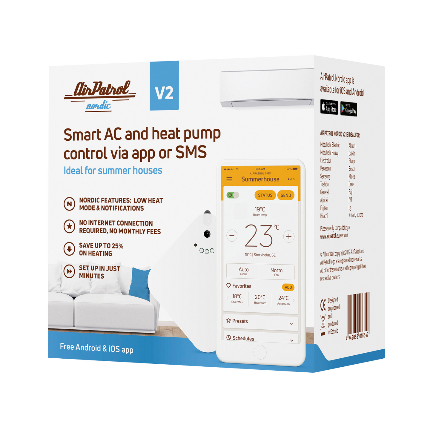 Kauko-ohjain AirPatrol Nordic 2.0 gsm