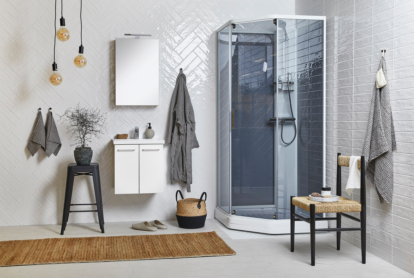 Allaskaappi Cello Wave L49cm S38cm valkoinen 2 ovea