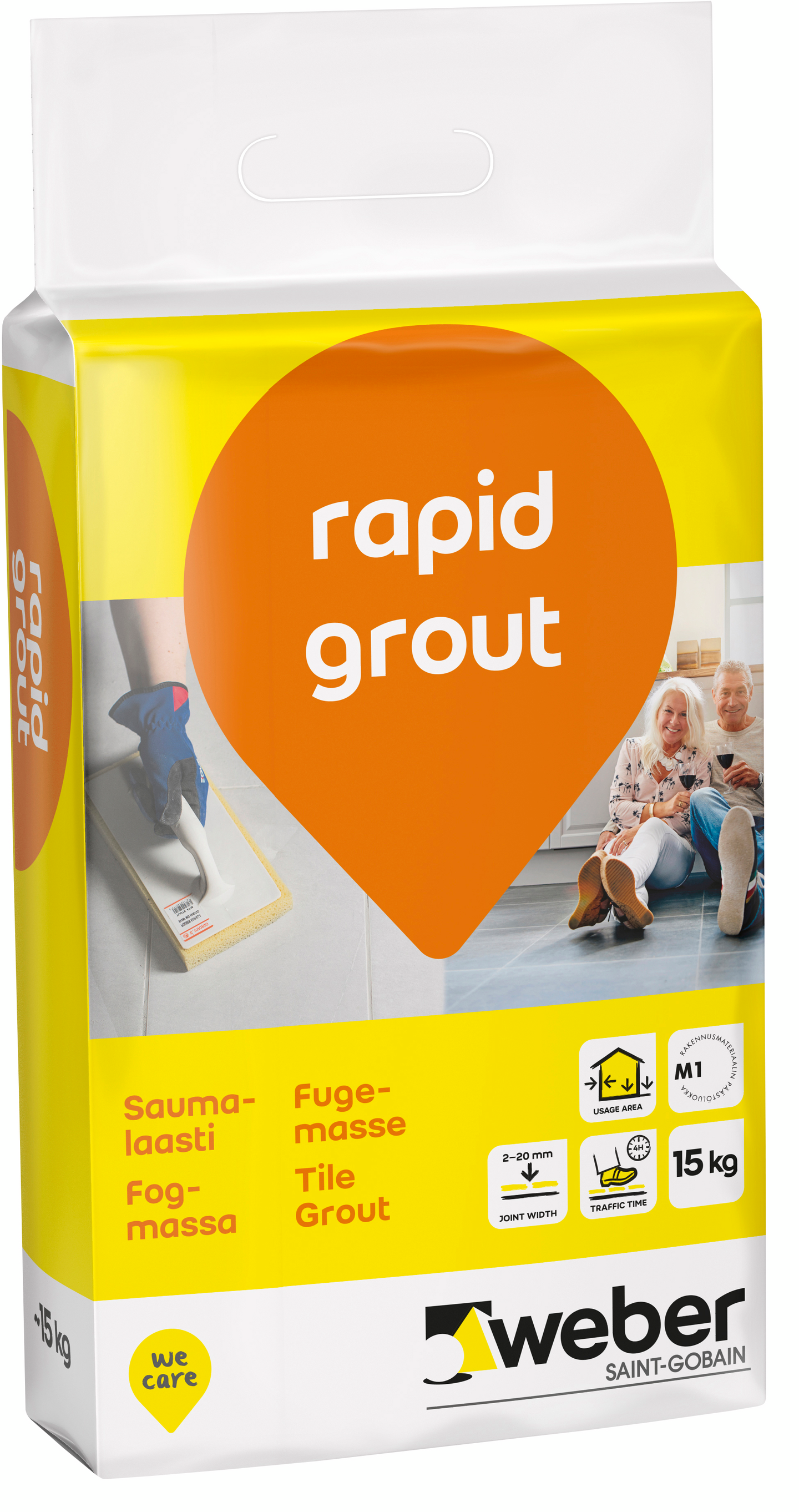 Saumalaasti Weber Rapid grout 14 smoke 15kg