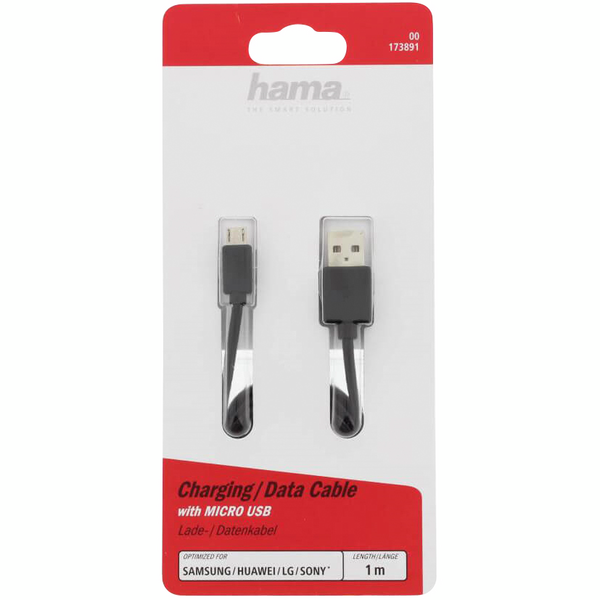 USB-latauskaapeli Hama micro-USB 1m