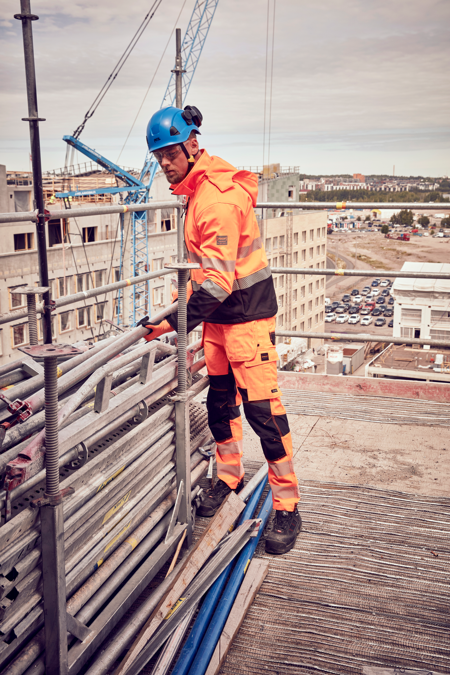 Softshell-takki PROF Hi-Vis oranssi