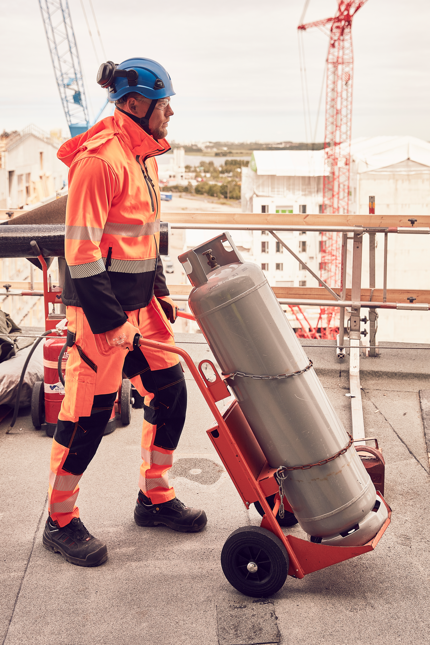 Softshell-takki PROF Hi-Vis oranssi