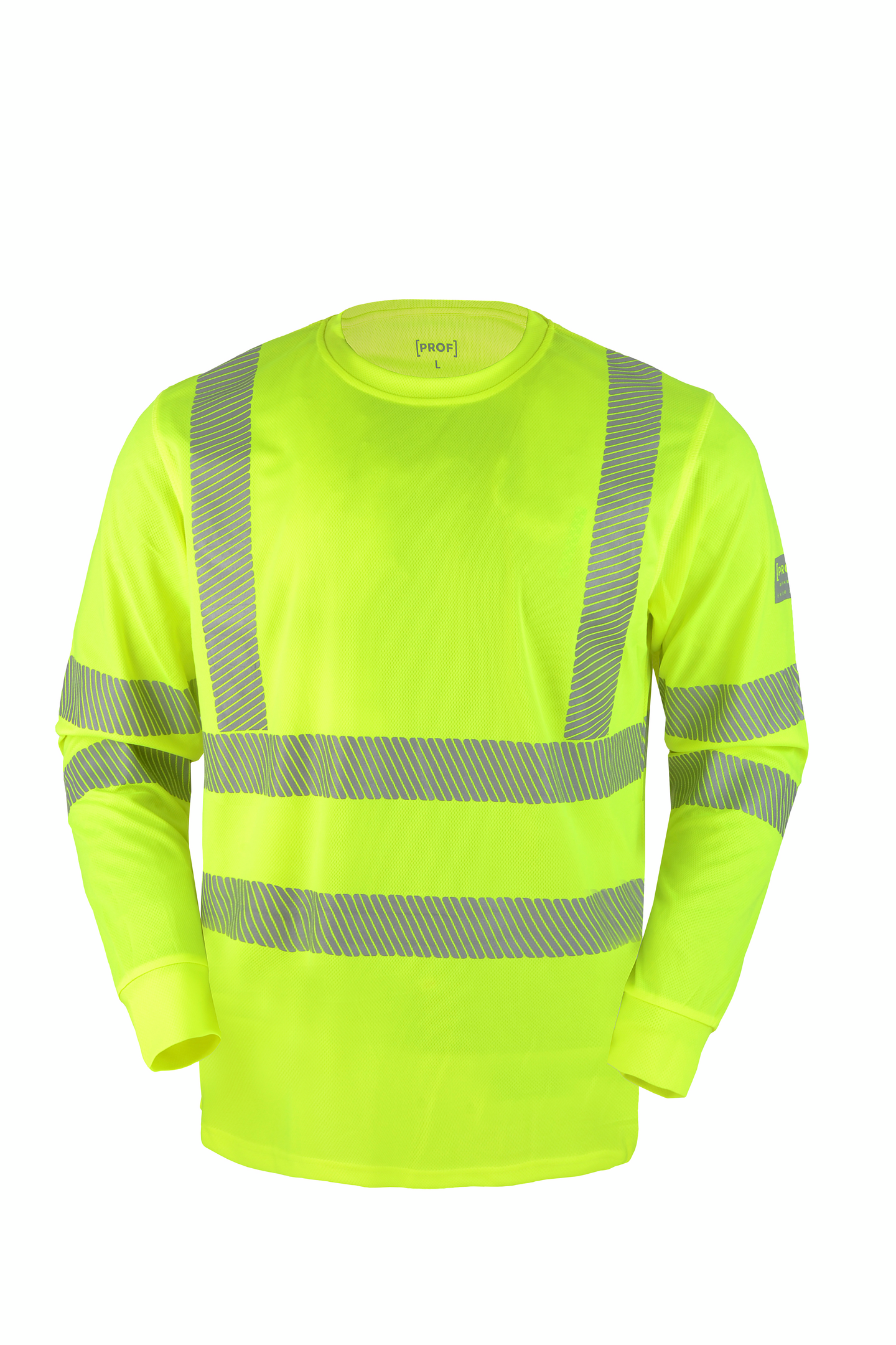 T-paita PROF Hi-Vis pitkähihainen keltainen koko XL