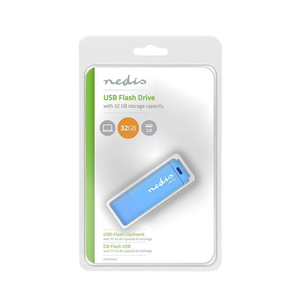 Muistikortti Nedis usb 2.0 32gt lukunopeus 12mb/s sininen