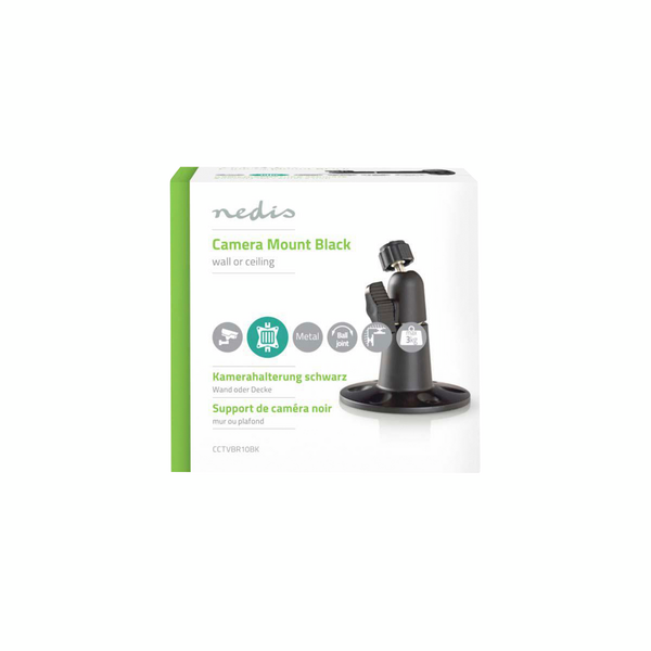 Cctv-turvakamerateline Nedis seinä tai katto musta