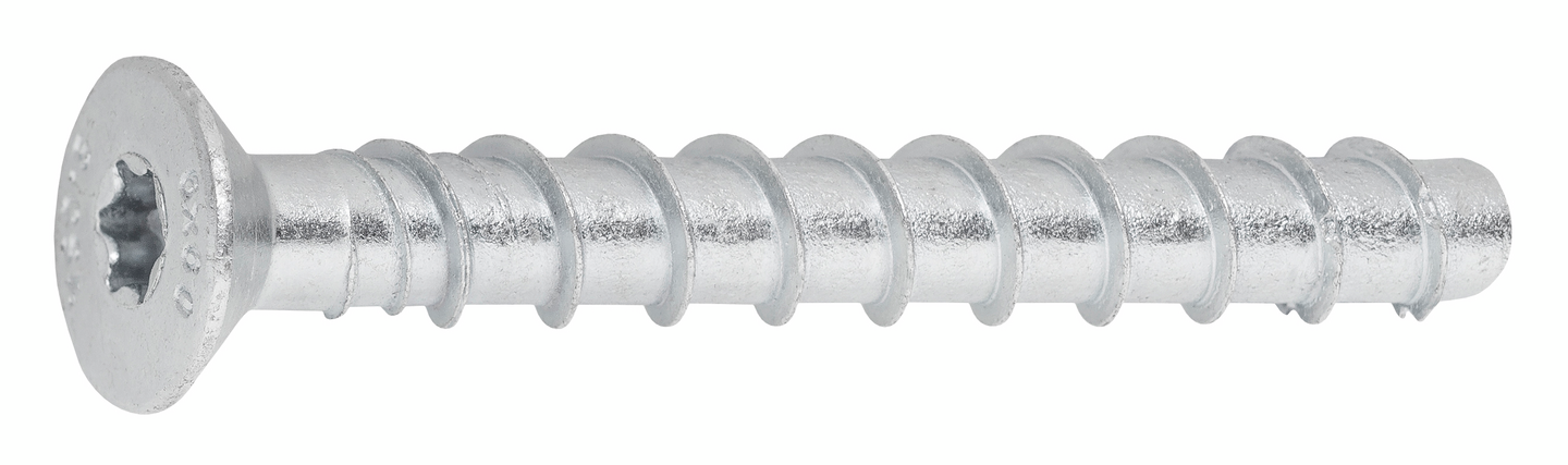 Betoniruuvi Sormat S-CSA CS uppokanta 6x80/25/40 sähkösinkitty 100kpl