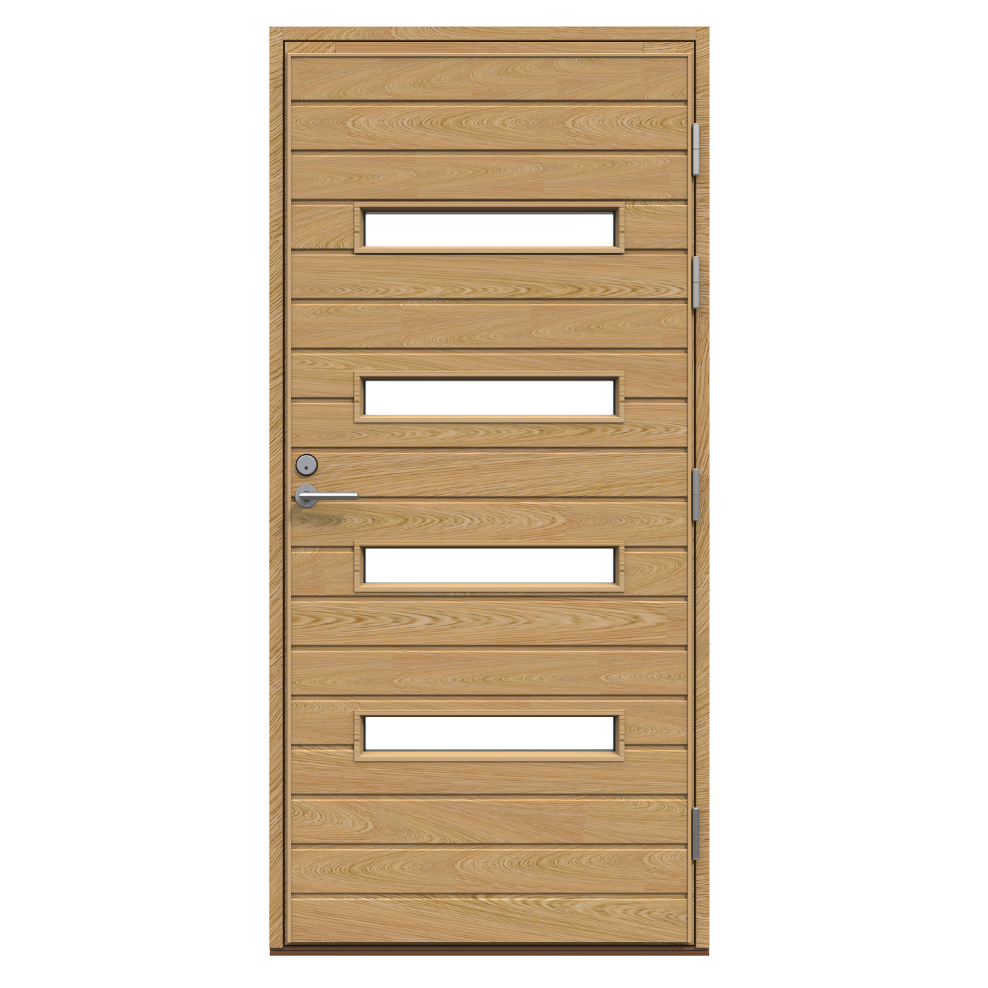 Ulko-ovi Sydänpuu PUU6 10x21 oikea sävy tammi 1802