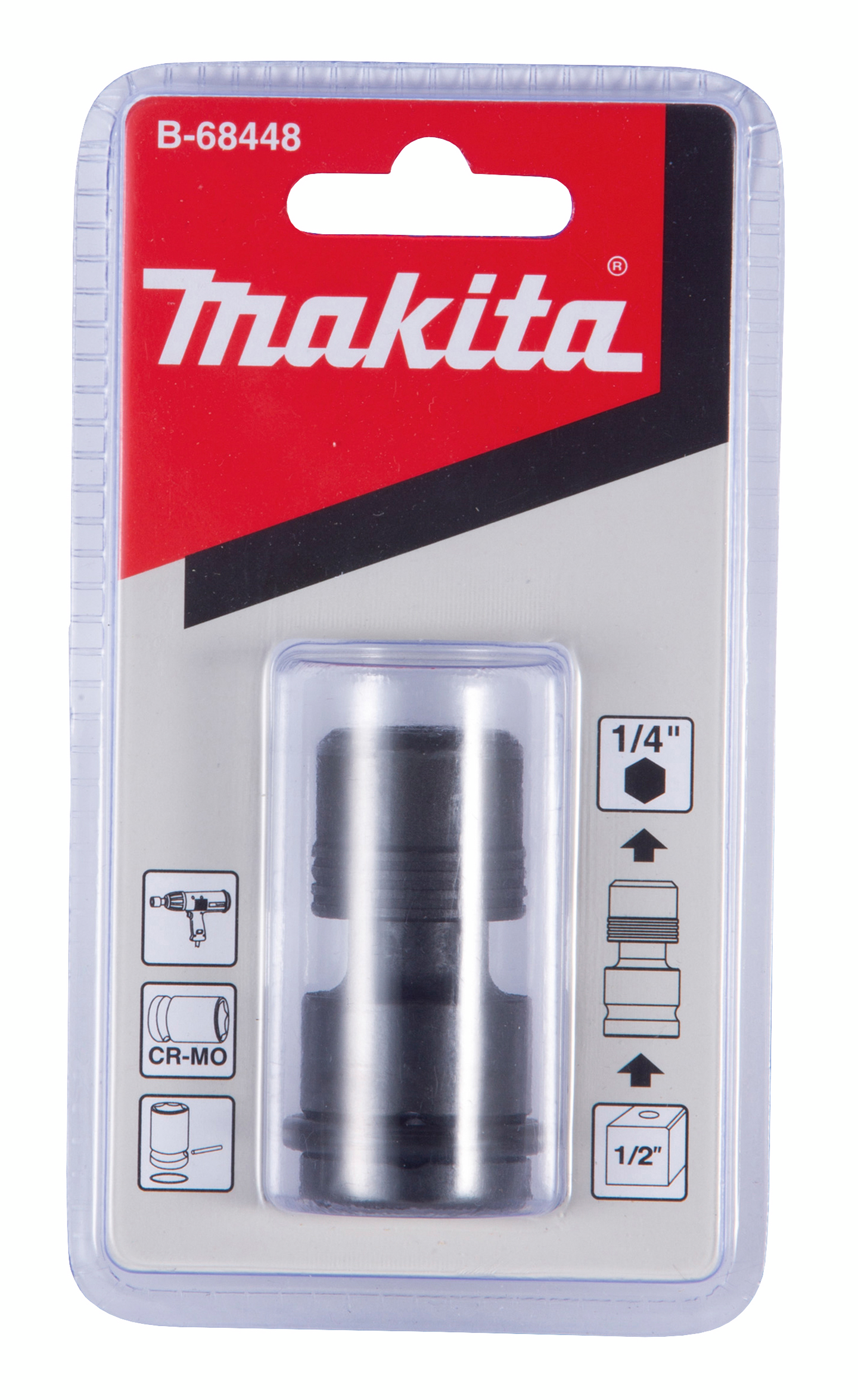 Bitsiadapteri Makita 1/2 vääntiö 1/4 ruuvauskärjille B-68448