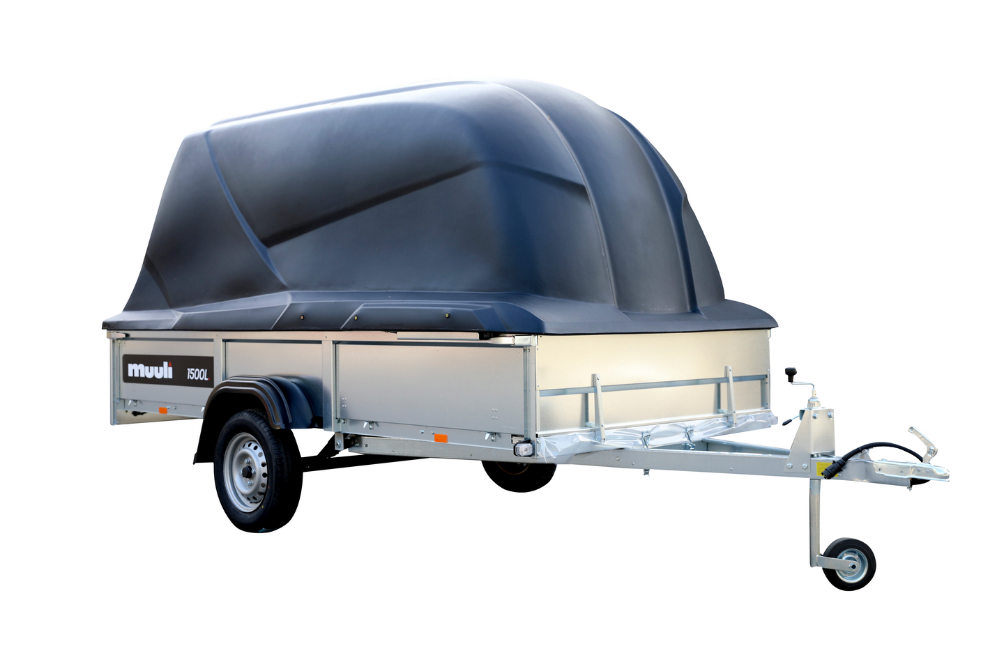 Peräkärry Muuli 1500L + musta Juncar-kuomu 120cm (ei sis. kuomun asennusta)