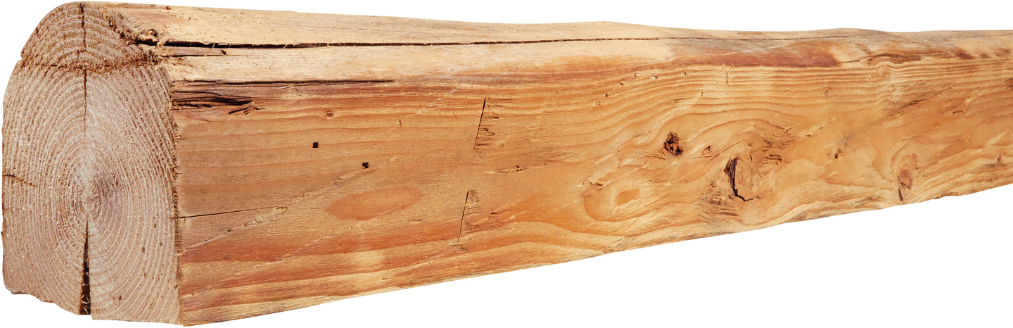 Puupalkki alkuperäinen vanha kuusi 2400x100-140